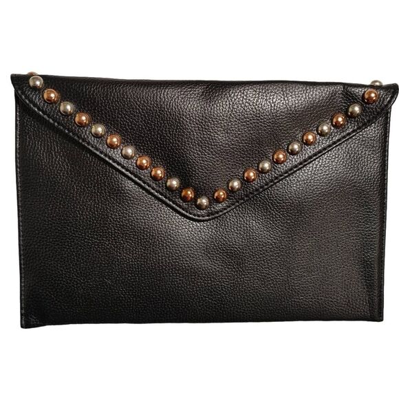 B-Low the Belt Black clutch with embellishments Evening bag BNNU NWOT - Picture 1 of 3